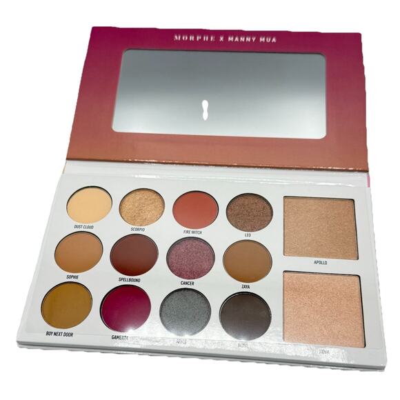Morphe X Manny Mua Glam Palette Eyeshadow Highlighter Palette New - Picture 1 of 4